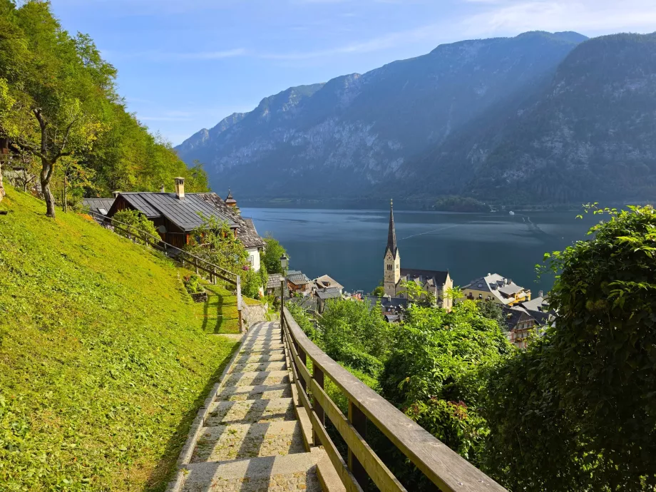 Utsikt över Hallstatt från Salzberg-leden