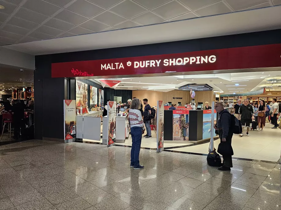 Taxfree-butik, Malta flygplats