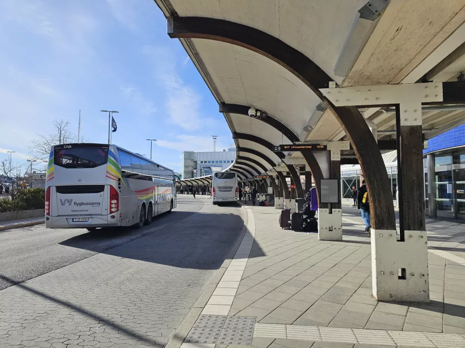 Hållplatser, långdistansbussar (Flygbussarna, Flixbus)