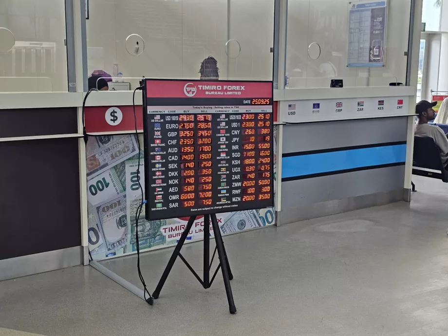 Valutakurser i Terminal 3