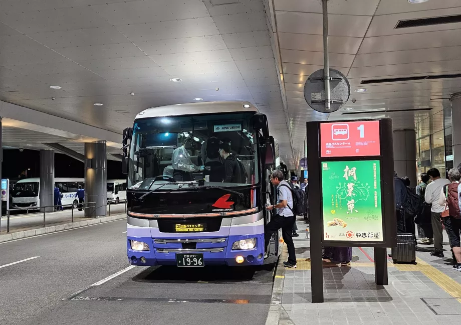 Buss till centrala Hiroshima