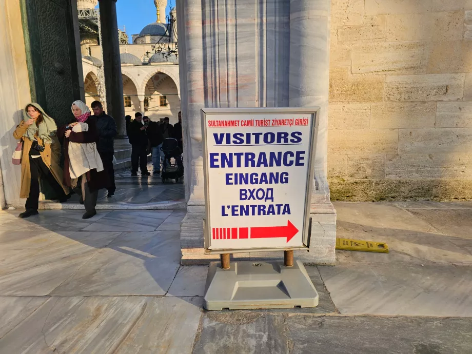 Blå moskén, entré för turister