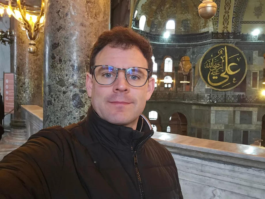 Jag i Hagia Sofia-moskén