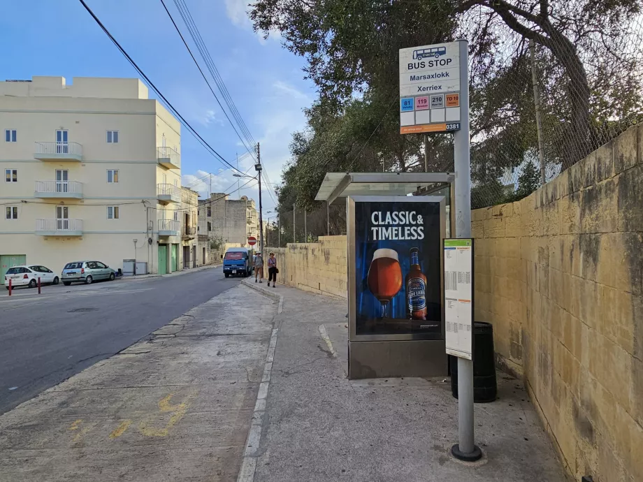 Busshållplats i Malta