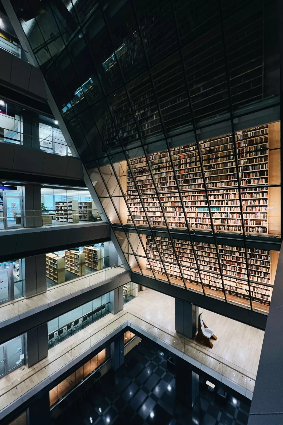 Interiör från Lettlands nationalbibliotek