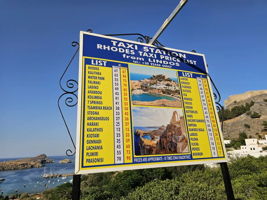 Taxiresor från Lindos