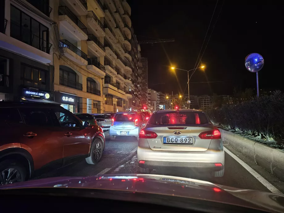 Trafikstockningar på Malta