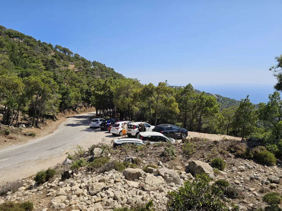 Parkering vid Monolithos Castle