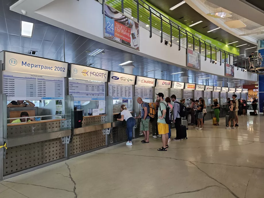 Biljettkontor vid den centrala busstationen