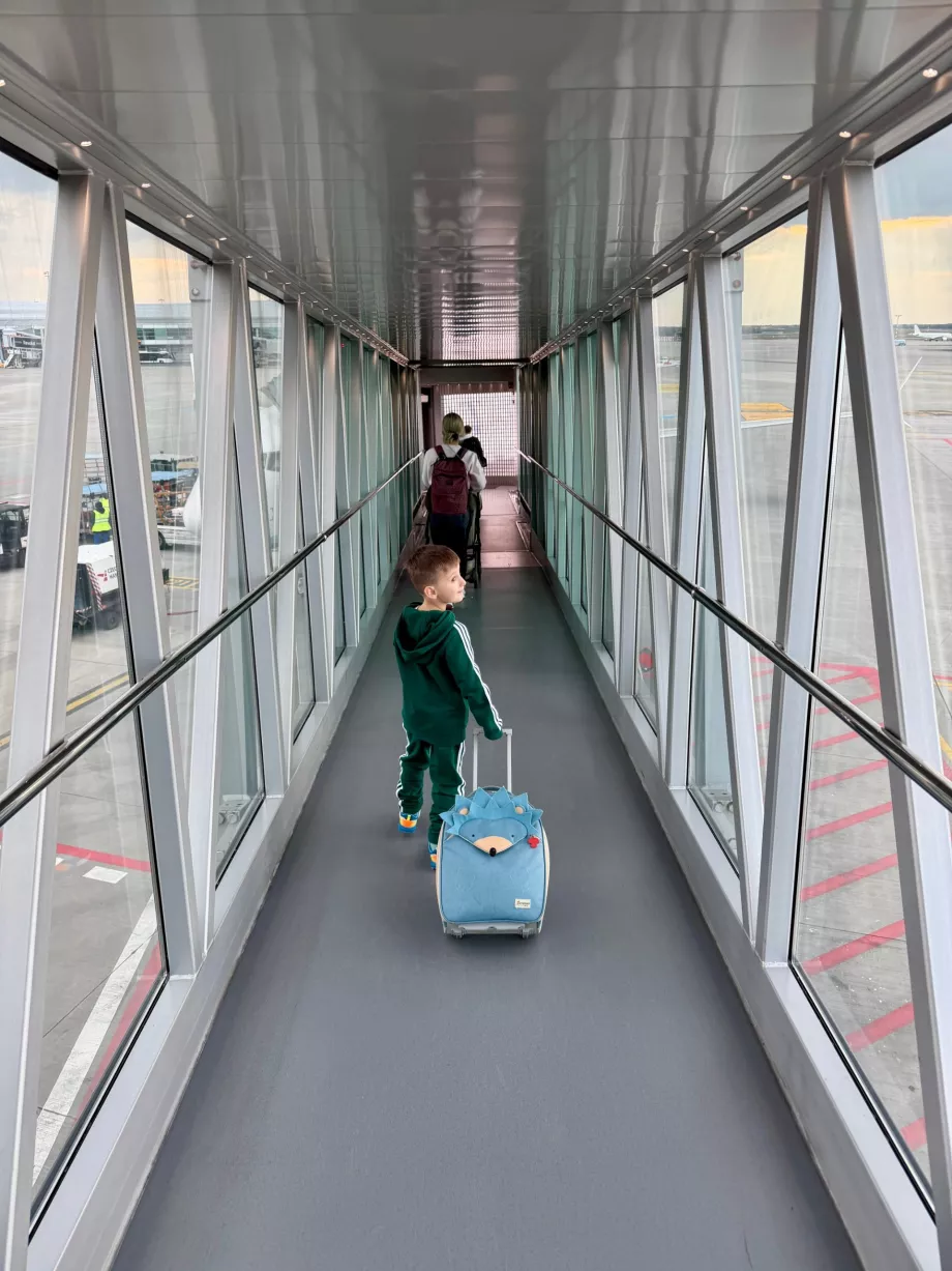 Ombordstigning på flygplanet