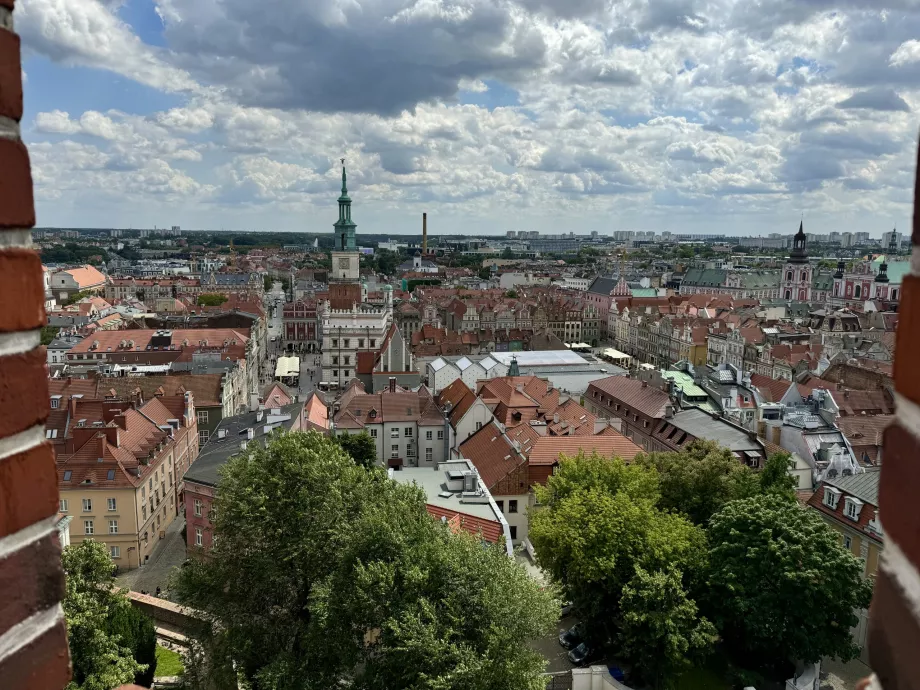 Utsikt från det kungliga slottet i Poznan