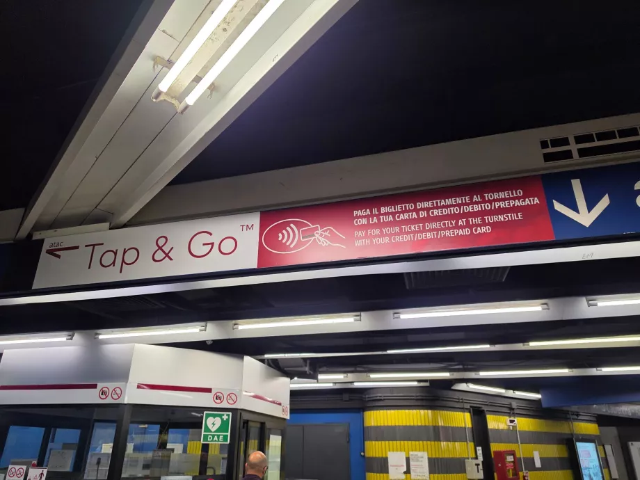 Information om kontaktlös biljettbetalning i tunnelbanan