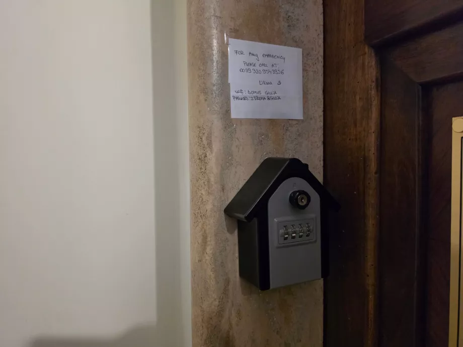 Nyckelbox (för incheckning utanför receptionens öppettider)