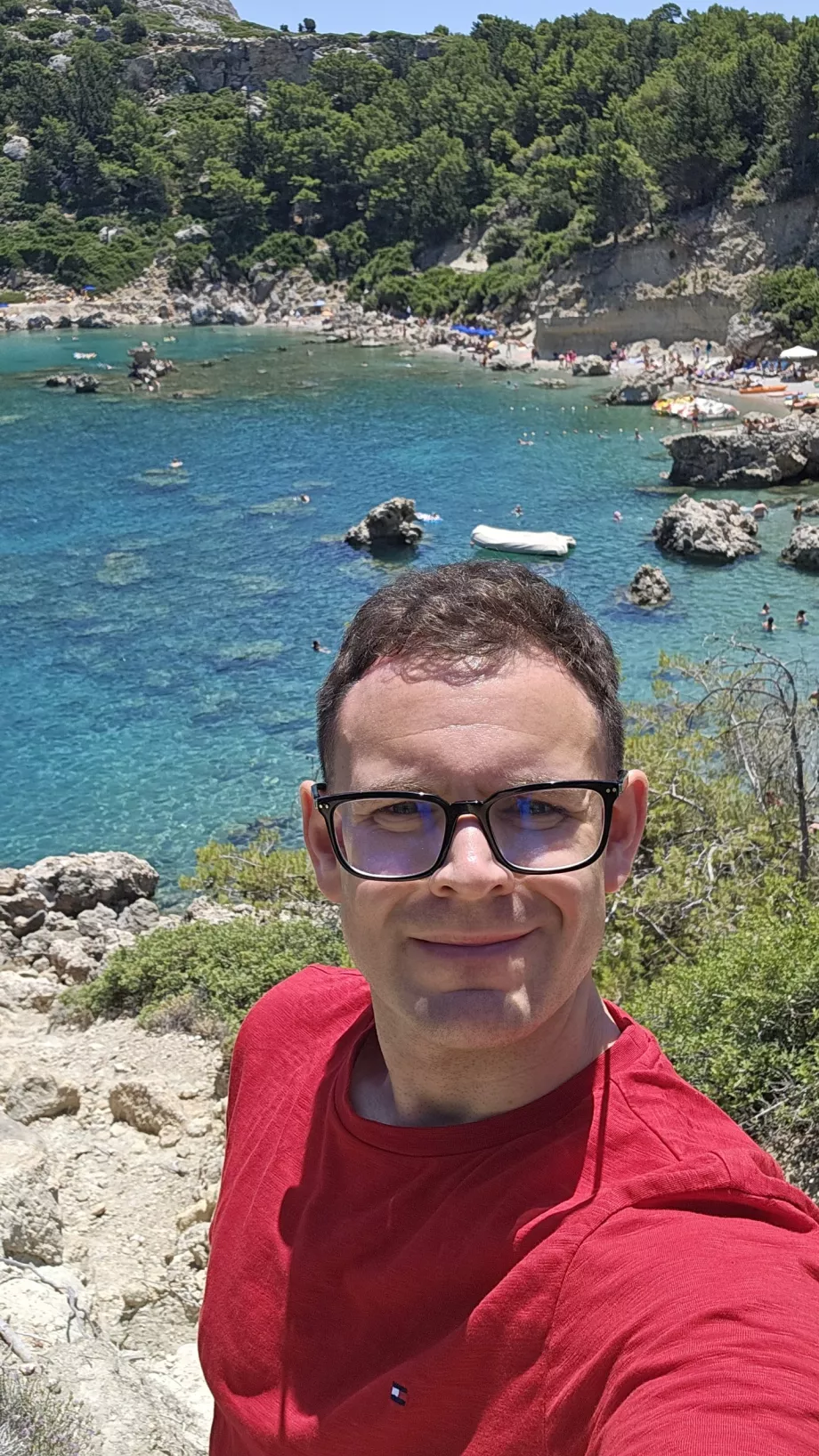 Christopher vid Anthony Quinn Beach