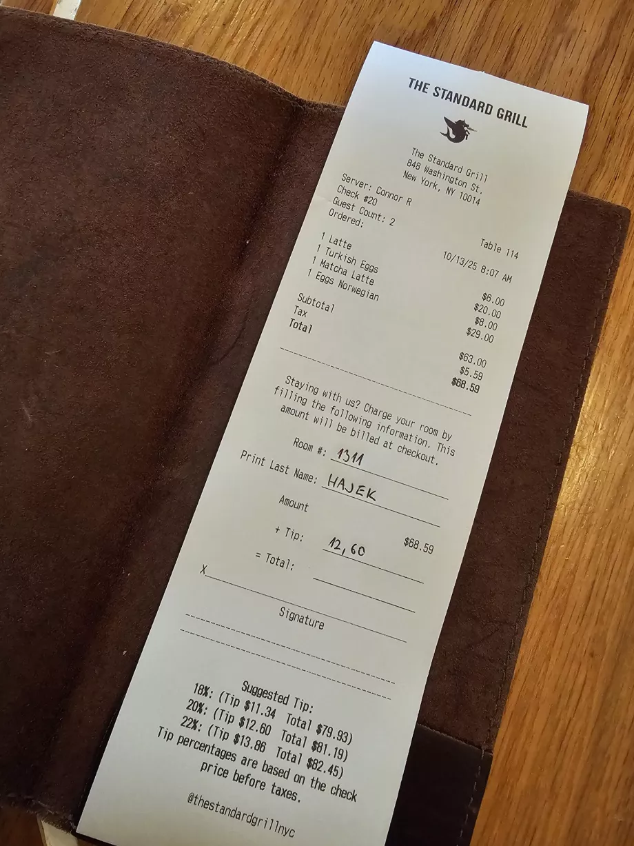 Räkning, frukostmeny