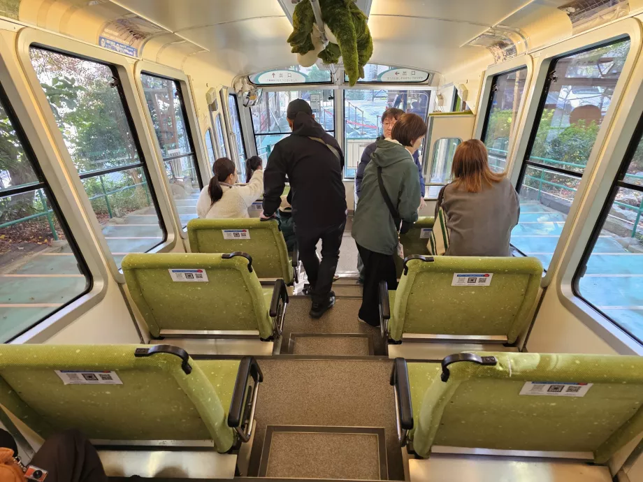 Interiör av linbanan Maya