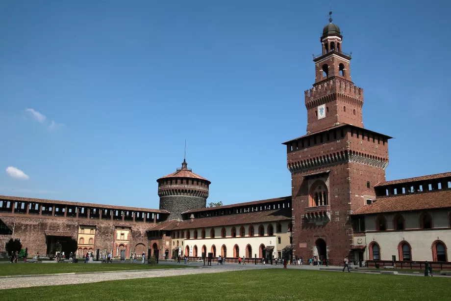 Innergård till Castello Sforzesco