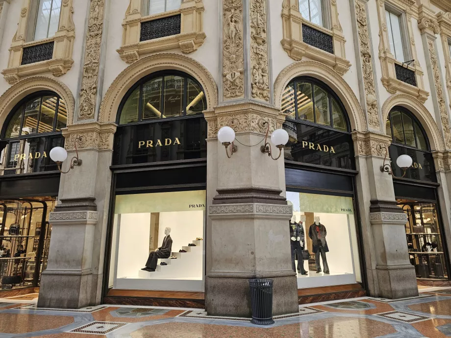 Butiker i Galleria Vittorio Emanuele II.