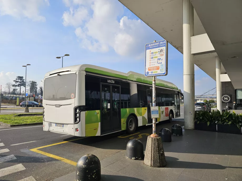 Hållplats för gratisbussar vid Terminal 1