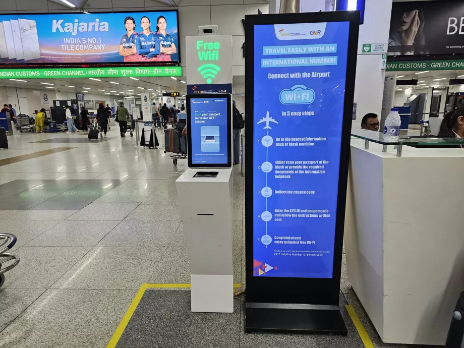 Kiosk för lösenord till wi-fi
