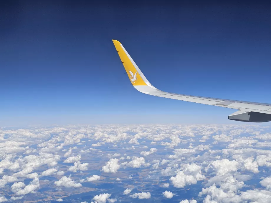 Pegasus Airlines under flygning Prag-Istanbul