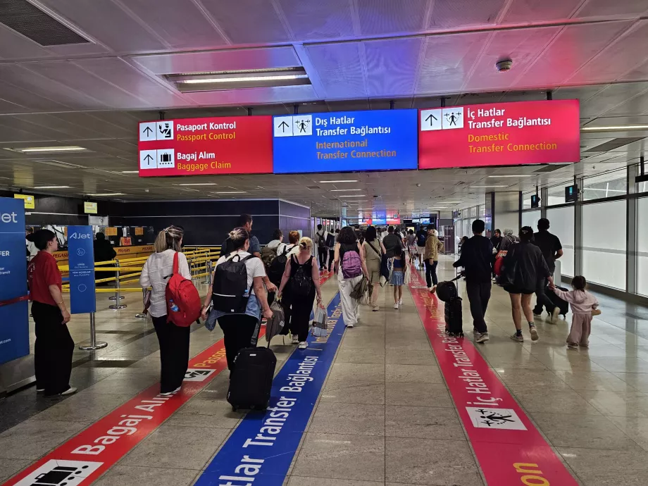 Transfer mellan flyg, Istanbul SAW flygplats
