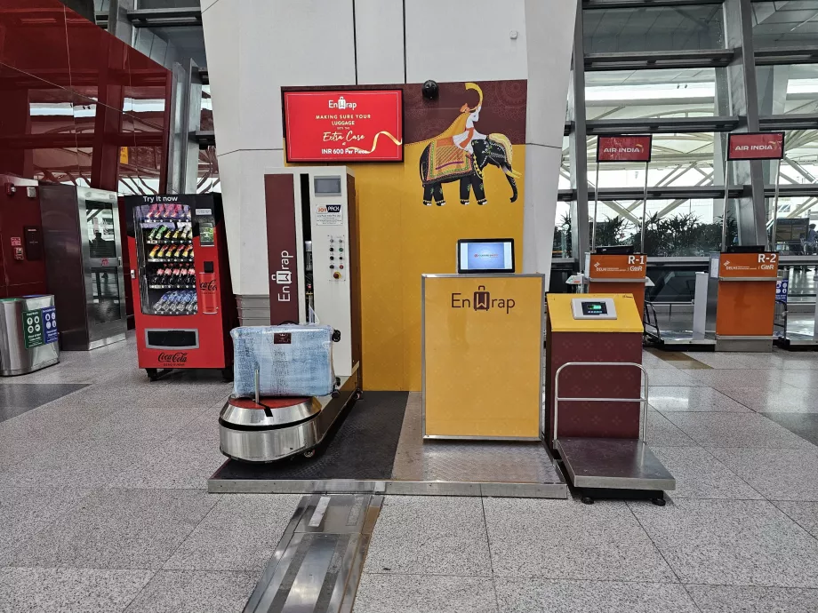Inplastning av bagage, Terminal 3