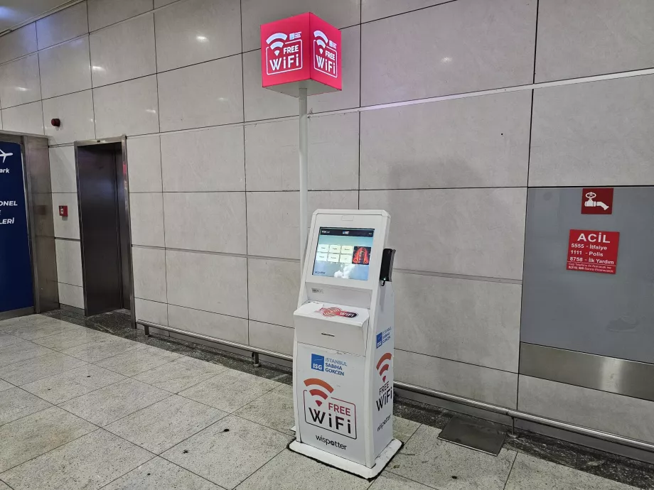 Kiosk för lösenord till wi-fi internet