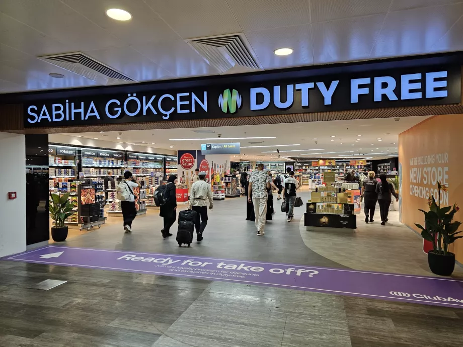 Taxfree-butik, transitavdelning