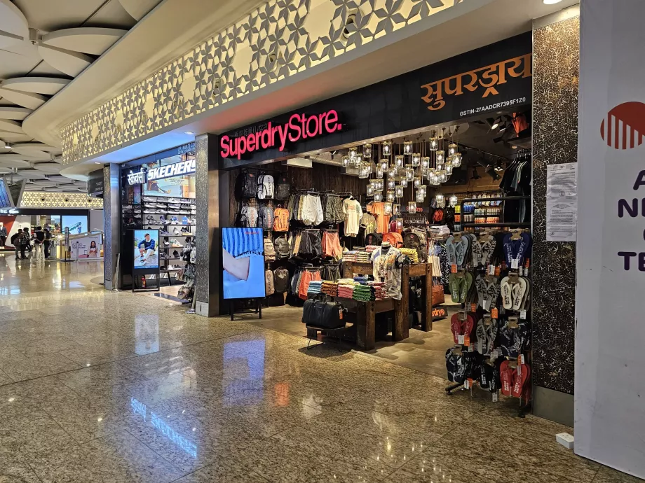 Butiker, transitzon, terminal 2