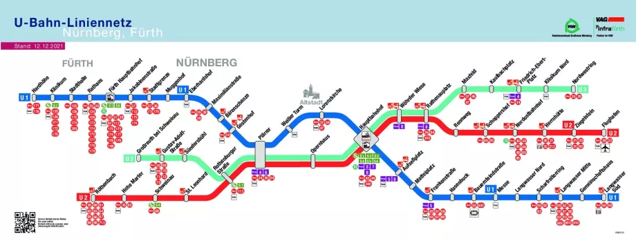 Tunnelbanekarta Nürnberg