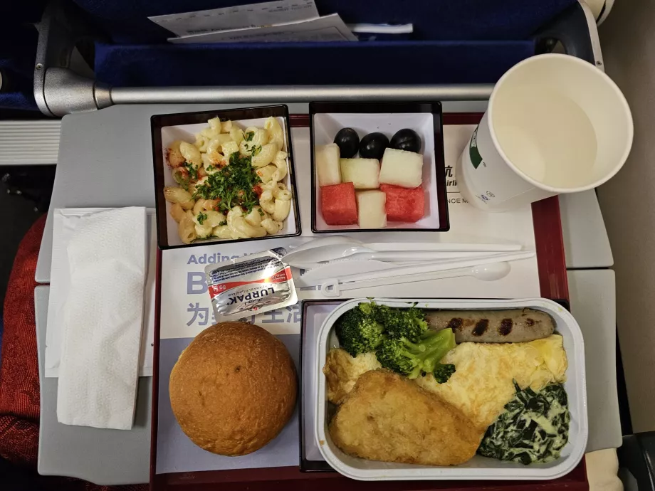 Frukost på en långdistansflygning