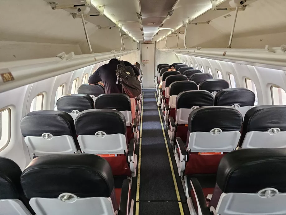 Interiör i ATR-flygplan