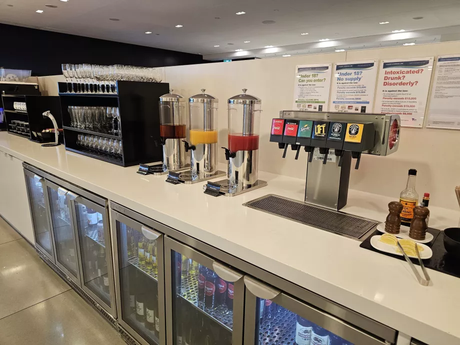 ANZ Lounge, läskedrycker